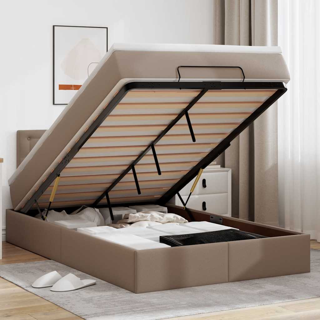 Bed poef met matrassen en LED's 120x190cm kunstleer is nu te koop bij PeponiXL, paradijselijk wonen!