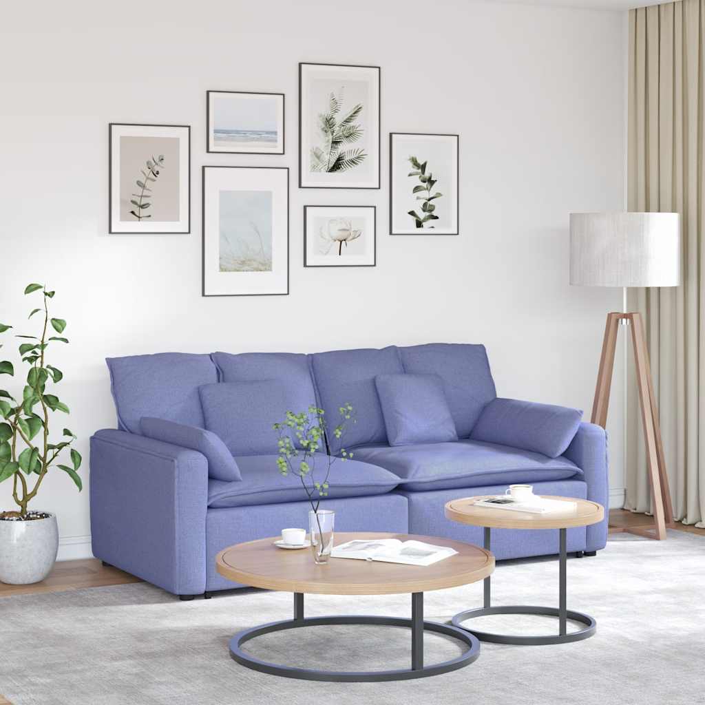 Modulaire bank met kussens jeansblauw is nu te koop bij PeponiXL, paradijselijk wonen!