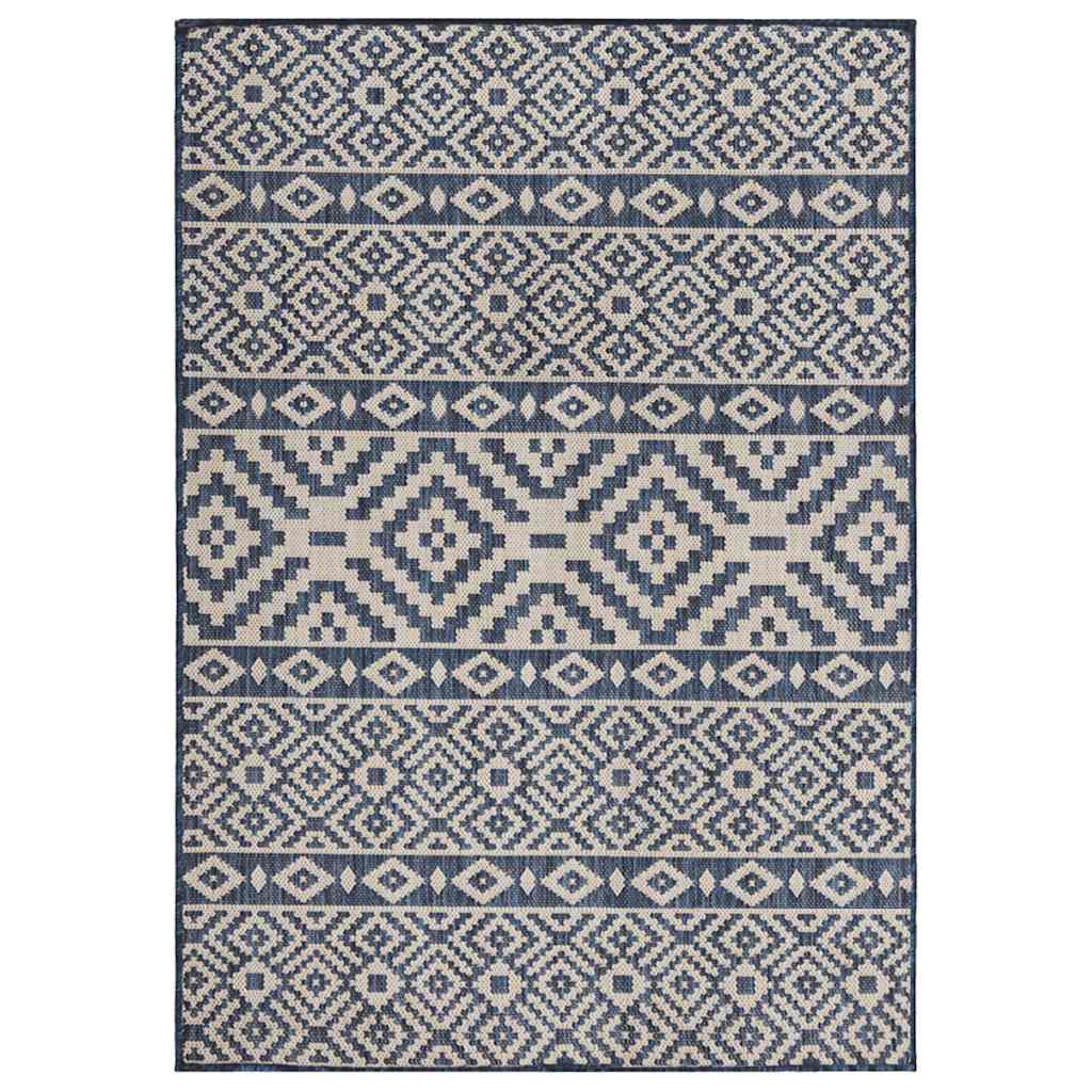 Buitenkleed met patroon platgeweven 200x280 cm blauw is nu te koop bij PeponiXL, paradijselijk wonen!