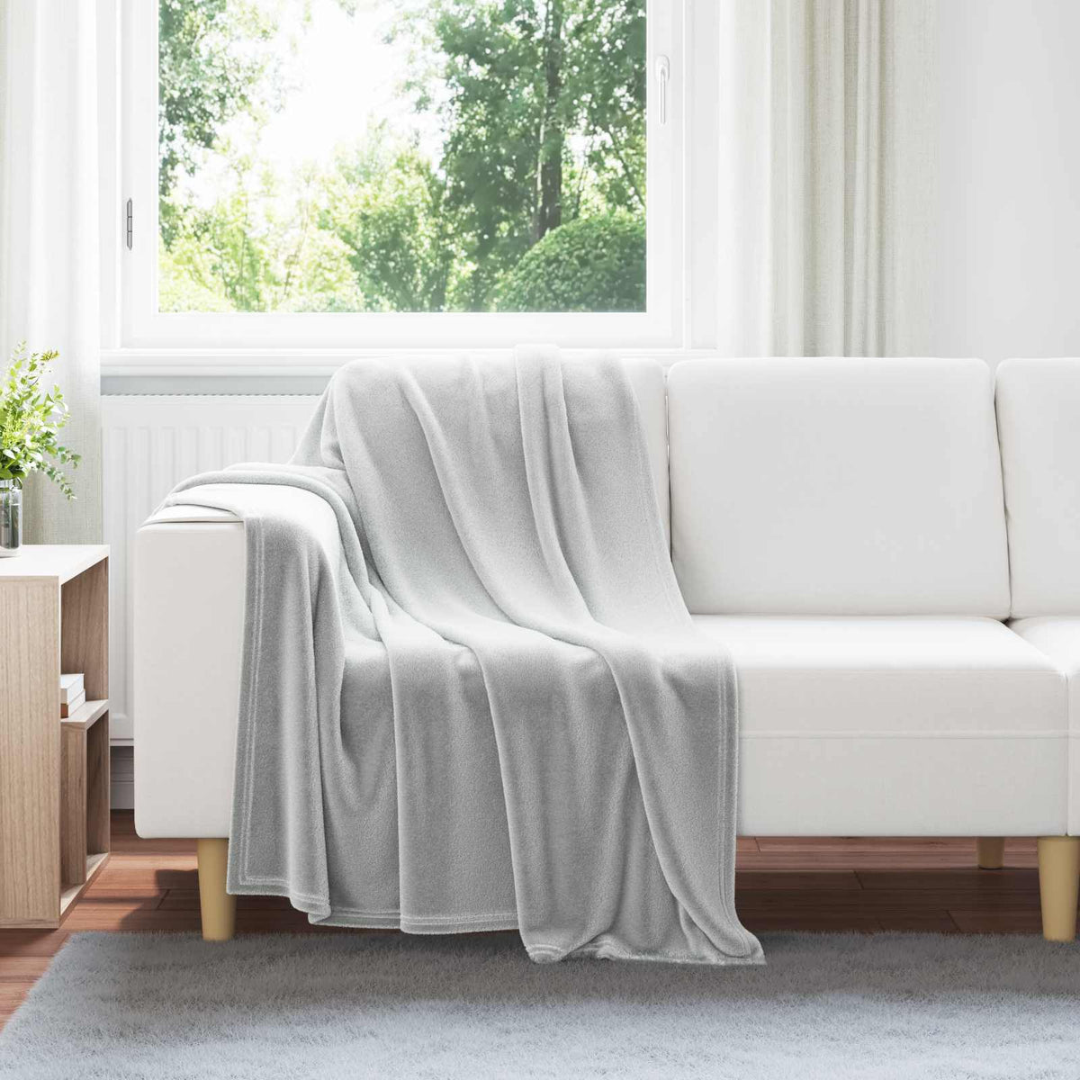 Kleden 6 pcs Grijs 130 x 150 cm Fleece is nu te koop bij PeponiXL, paradijselijk wonen!