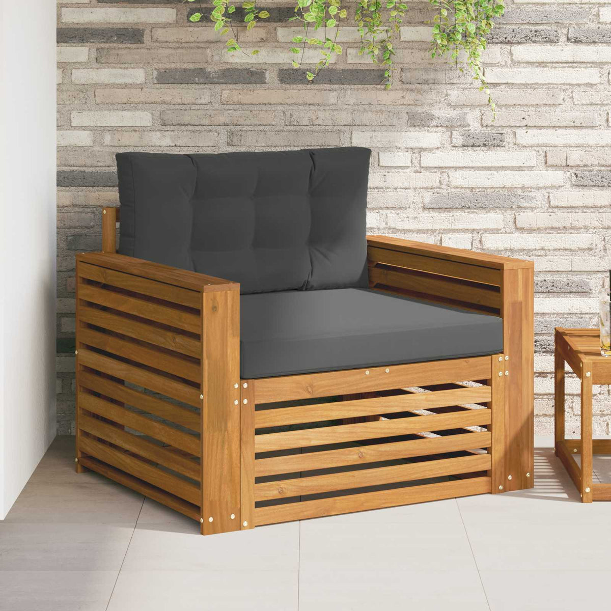Tuinbank Massief Acaciahout en Polyester is nu te koop bij PeponiXL, paradijselijk wonen!