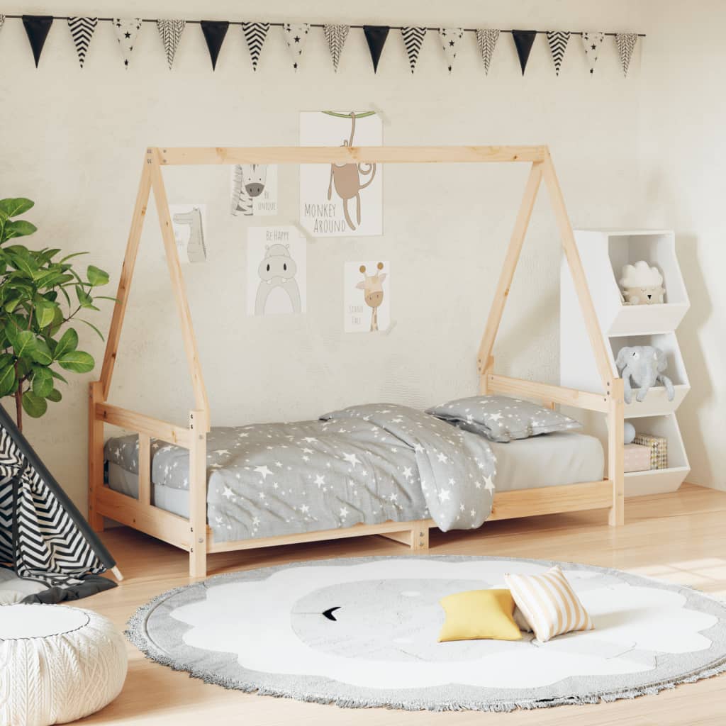Kinderbedframe 80x160 cm massief grenenhout is nu te koop bij PeponiXL, paradijselijk wonen!