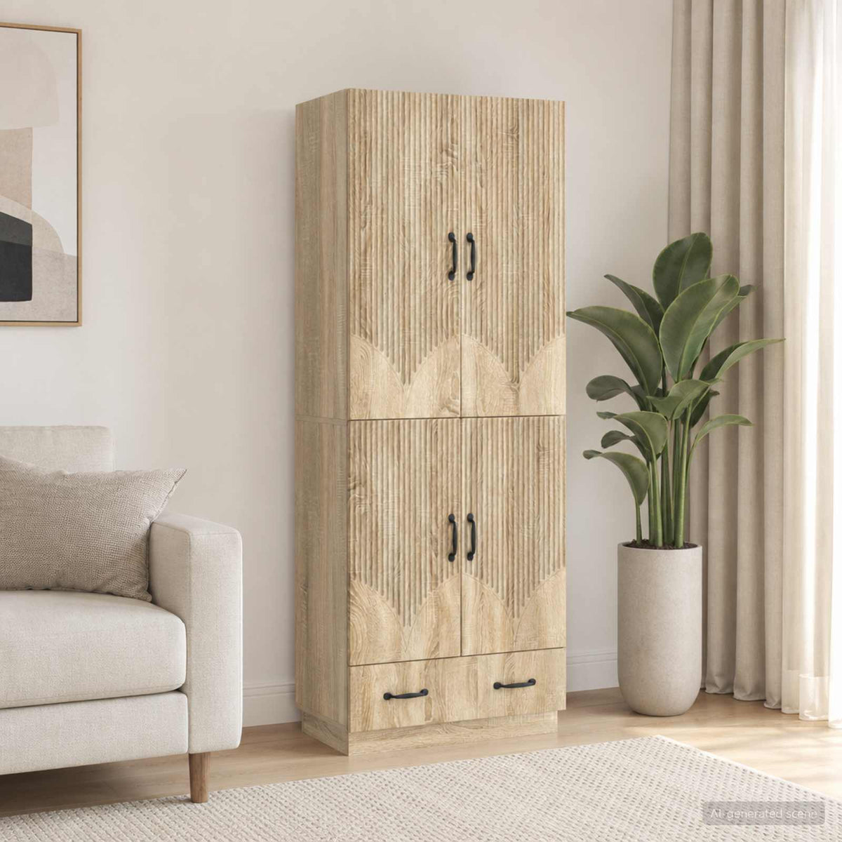Kastenset 2 pcs Sonoma Eiken Bewerkt hout is nu te koop bij PeponiXL, paradijselijk wonen!