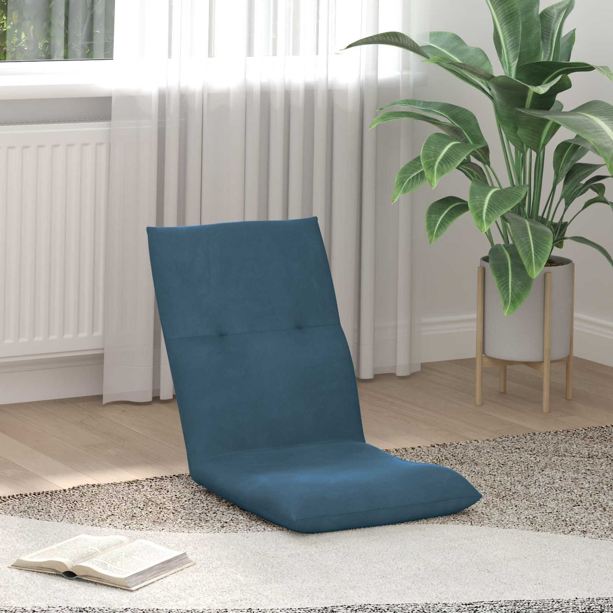 Vloerstoel Blauw 46 x 50 x 61 cm Fluweel is nu te koop bij PeponiXL, paradijselijk wonen!