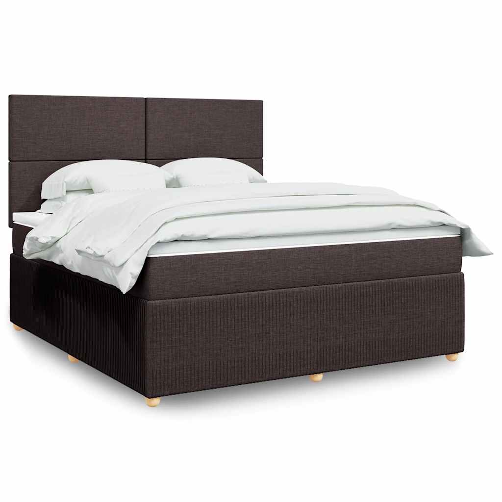 Boxspring met matras stof donkerbruin 180x200 cm is nu te koop bij PeponiXL, paradijselijk wonen!