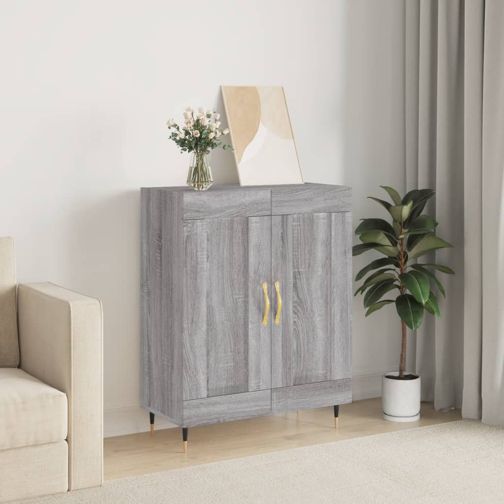 Dressoir 69,5x34x90 cm bewerkt hout grijs sonoma eikenkleurig is nu te koop bij PeponiXL, paradijselijk wonen!