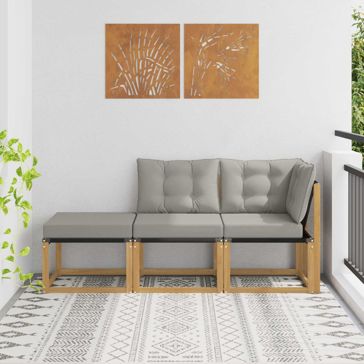 Sectie Sofa Eenheden met kussen 3 Stuk Wit is nu te koop bij PeponiXL, paradijselijk wonen!