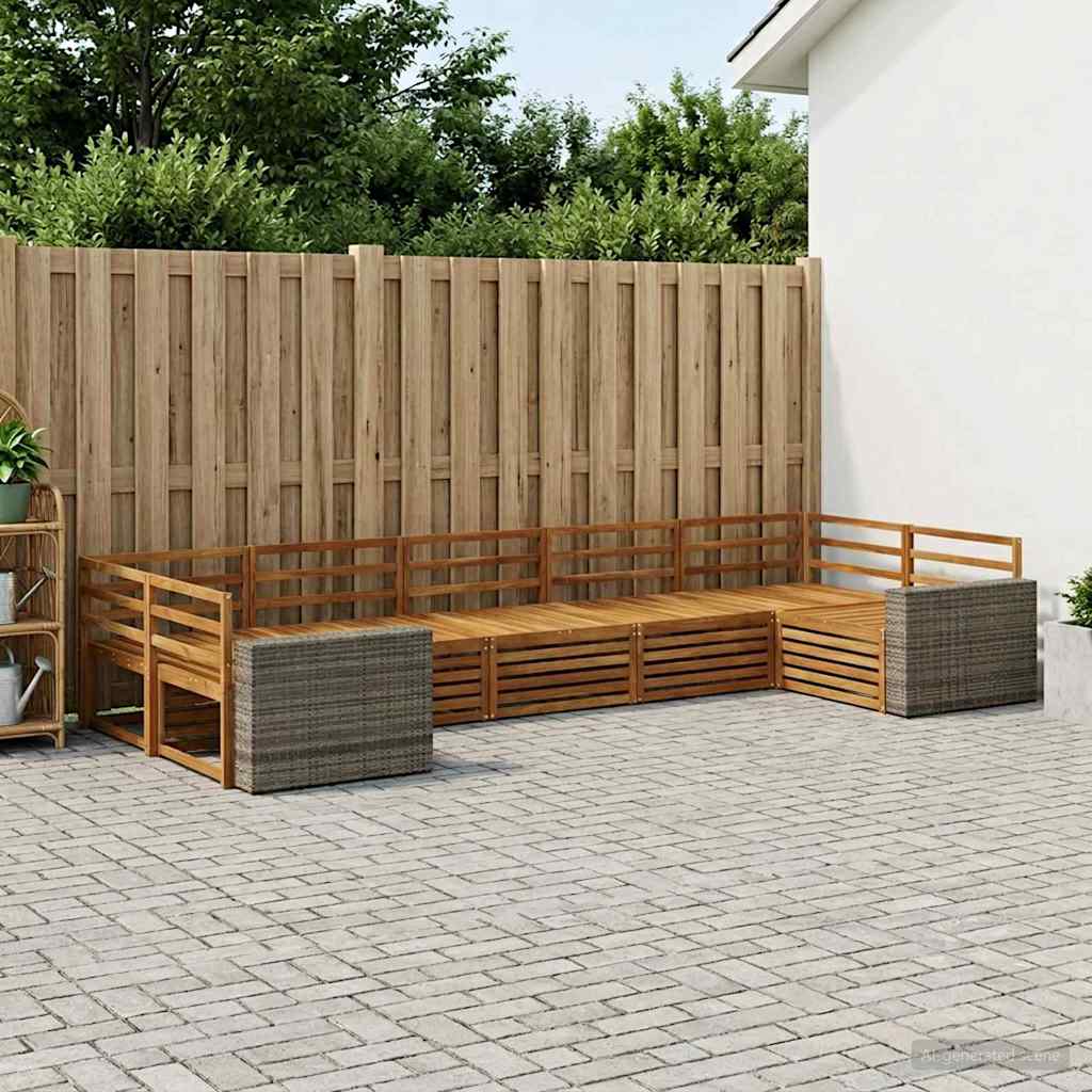 Buiten bankenset 7 pcs Naturel is nu te koop bij PeponiXL, paradijselijk wonen!