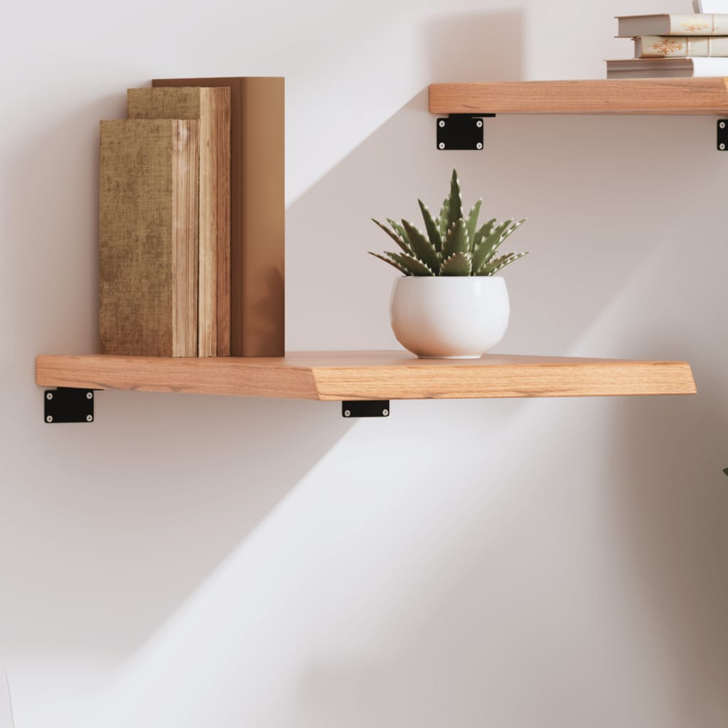 Wandschap 40x60x(2-4) cm behandeld massief eikenhout lichtbruin is nu te koop bij PeponiXL, paradijselijk wonen!