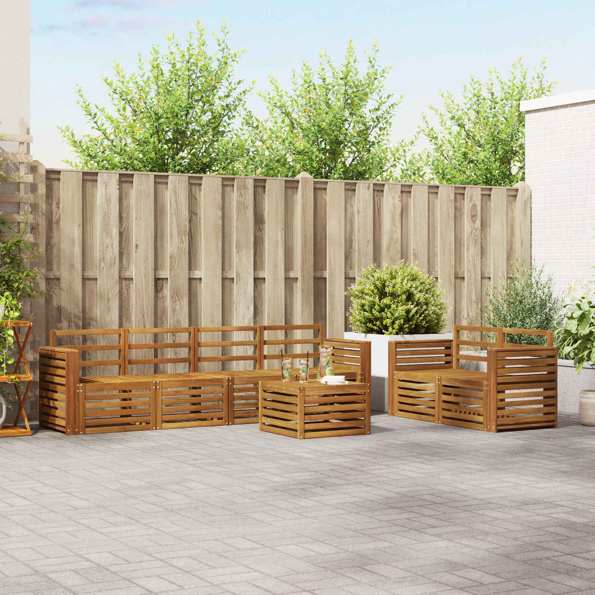Sofa-Sets Massief Acaciahout is nu te koop bij PeponiXL, paradijselijk wonen!
