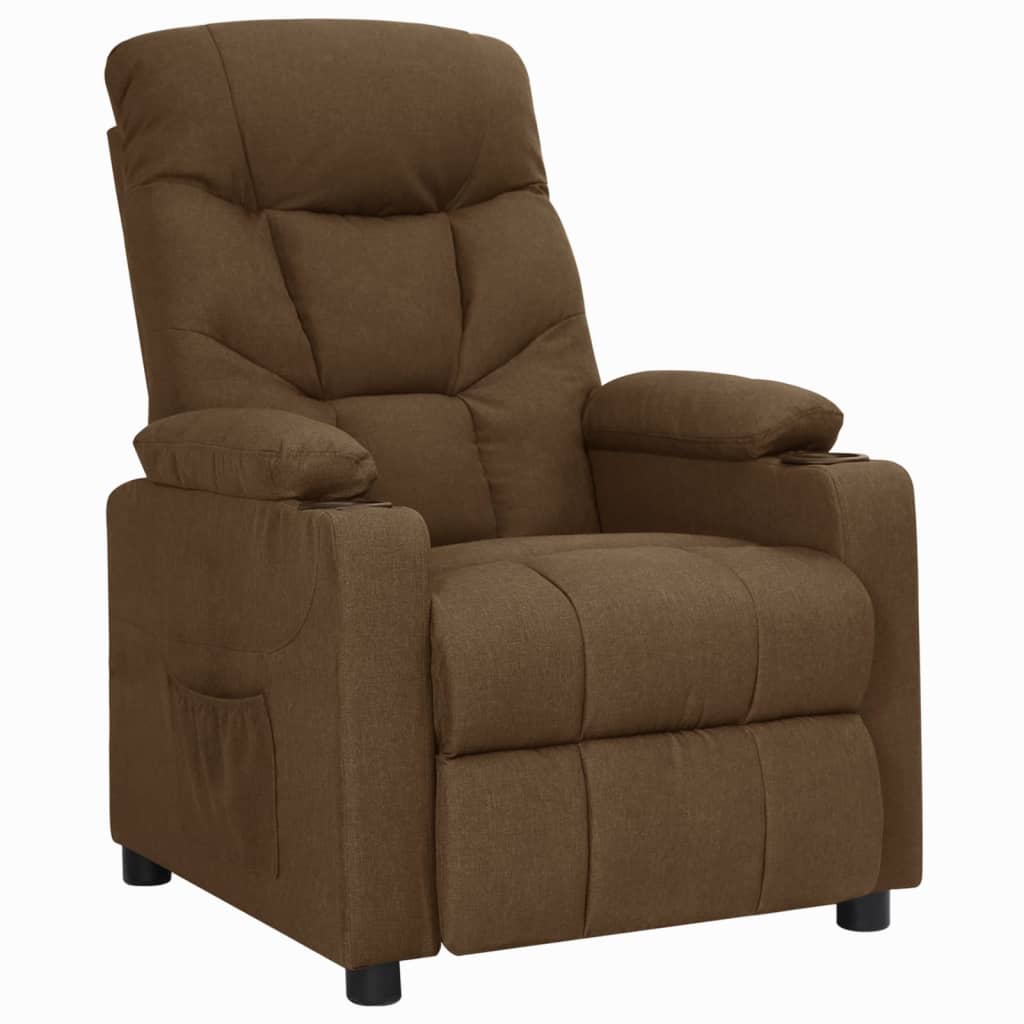 Fauteuil verstelbaar stof bruin is nu te koop bij PeponiXL, paradijselijk wonen!