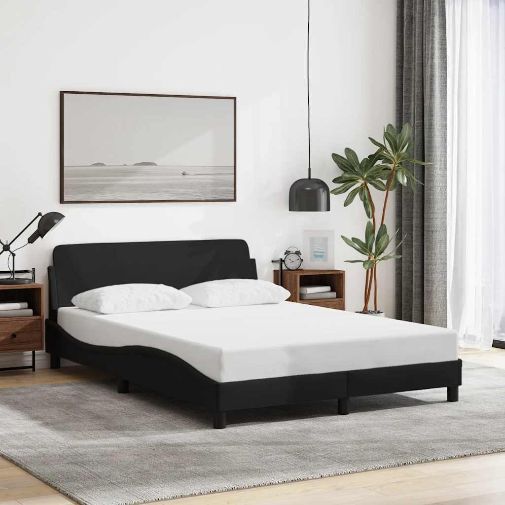 Bedframe Dover zwart 135x190 cm stof is nu te koop bij PeponiXL, paradijselijk wonen!