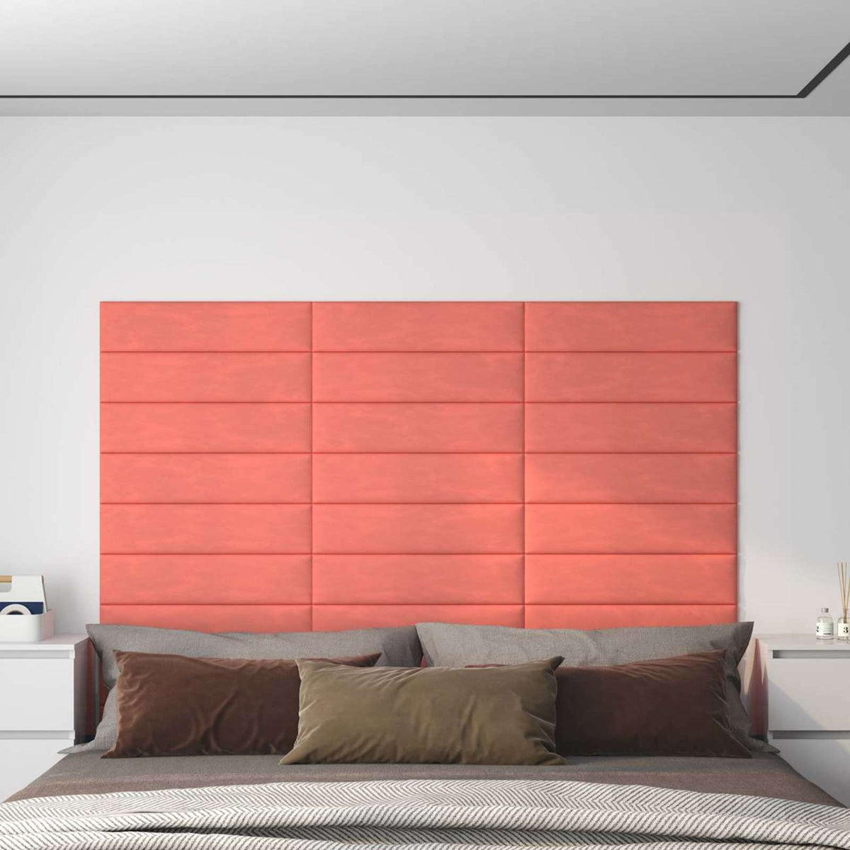 Wandhoofdbord 12 pcs Roze Fluweel is nu te koop bij PeponiXL, paradijselijk wonen!