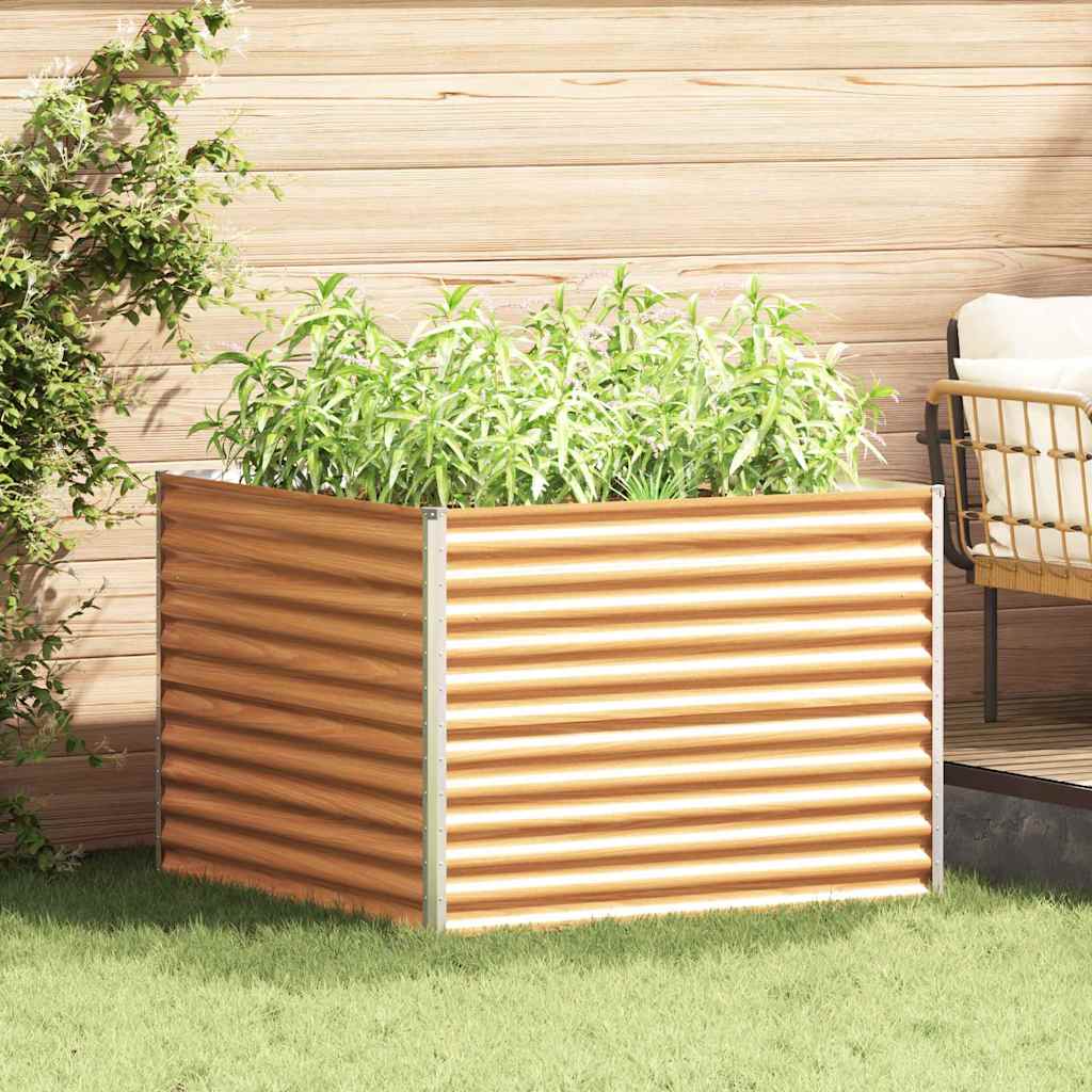 Verhoogde plantenbak 98 x 100 x 68 cm Gegalvaniseerd staal is nu te koop bij PeponiXL, paradijselijk wonen!
