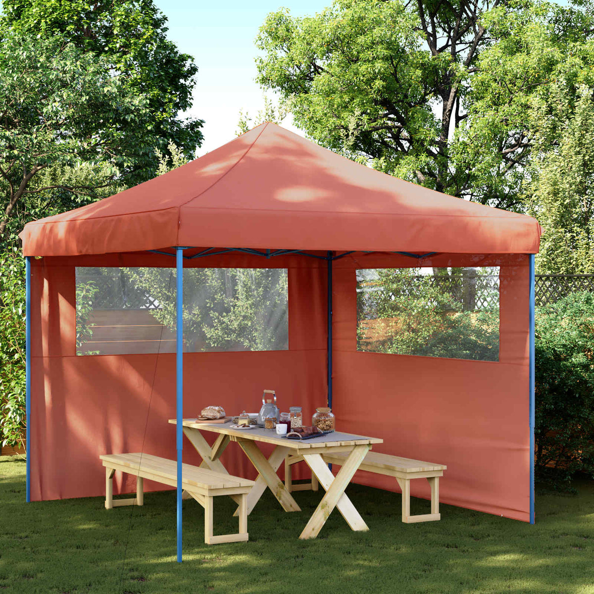 Partytent Terracotta 292 x 292 x 315 cm Oxford Stof is nu te koop bij PeponiXL, paradijselijk wonen!
