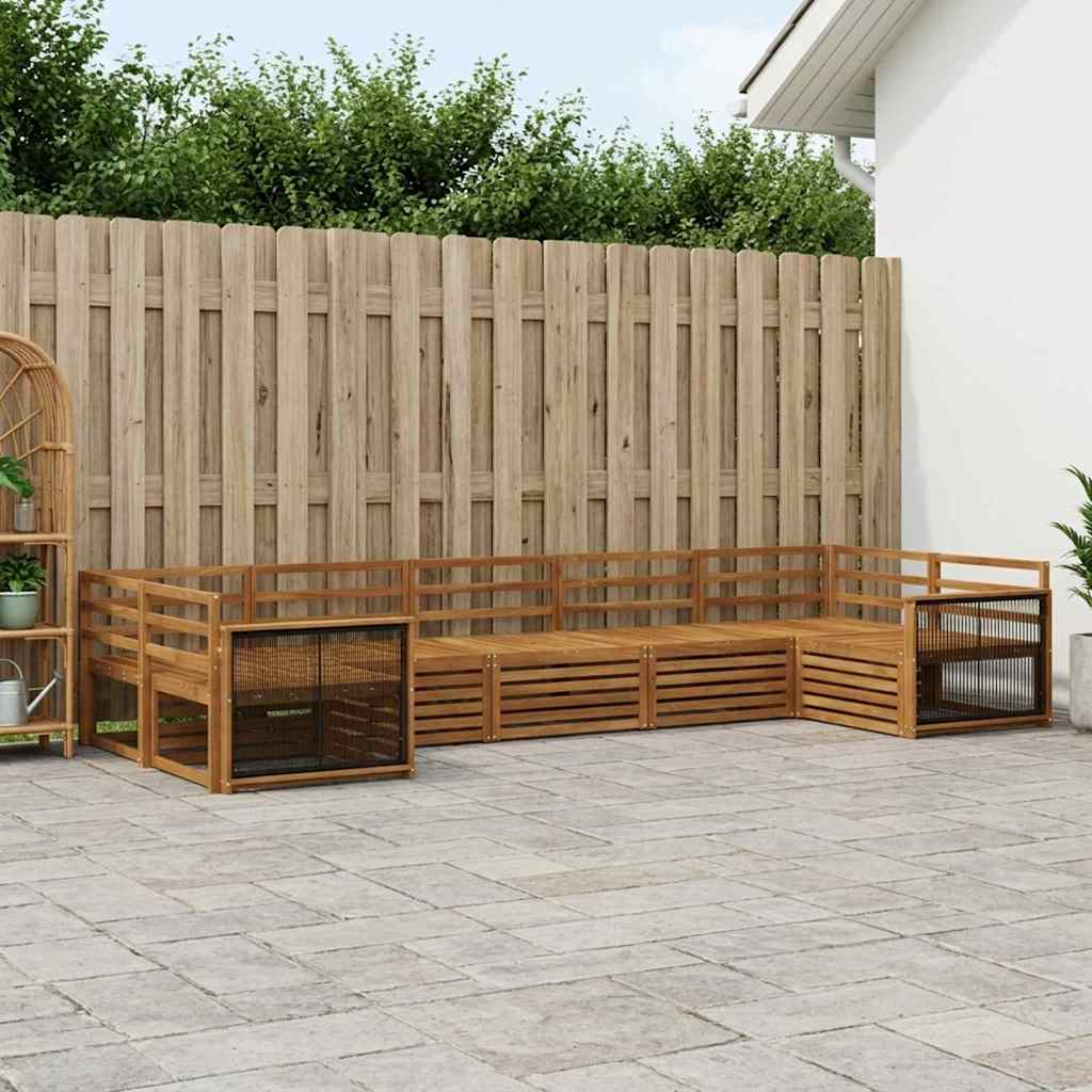 Buiten bankenset 7 pcs Naturel is nu te koop bij PeponiXL, paradijselijk wonen!