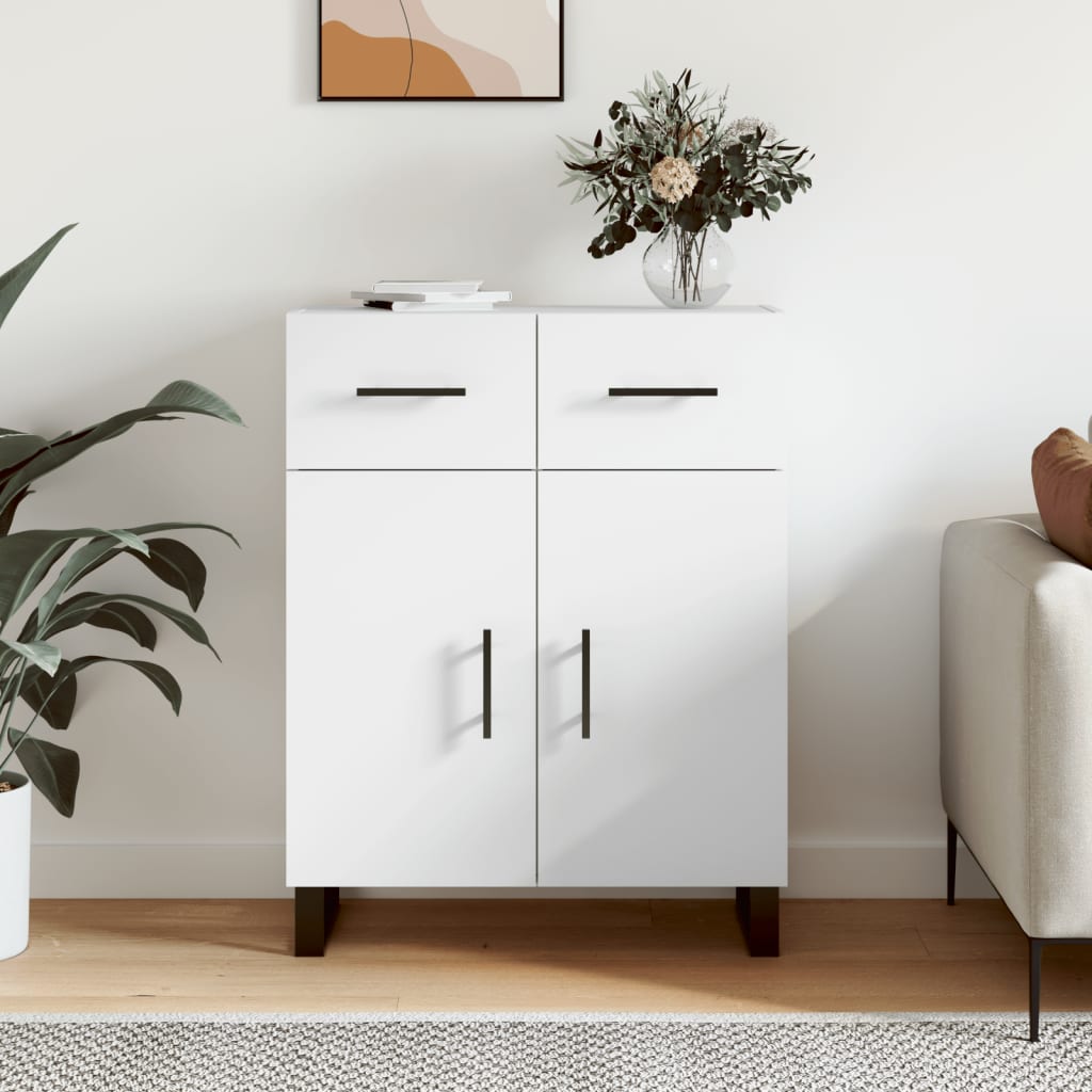 Dressoir 69,5x34x90 cm bewerkt hout wit is nu te koop bij PeponiXL, paradijselijk wonen!