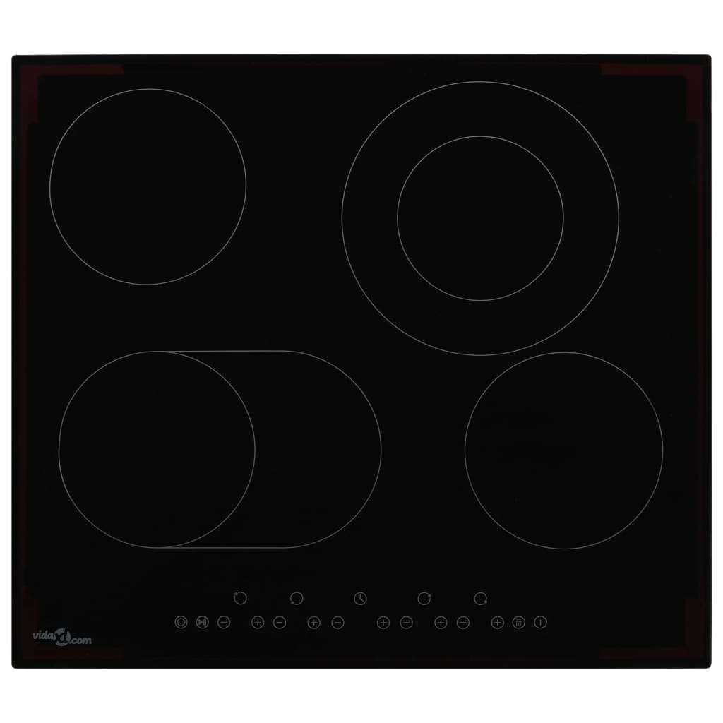 Keramische kookplaat met 4 kookzones aanraakbediening 6600 W is nu te koop bij PeponiXL, paradijselijk wonen!