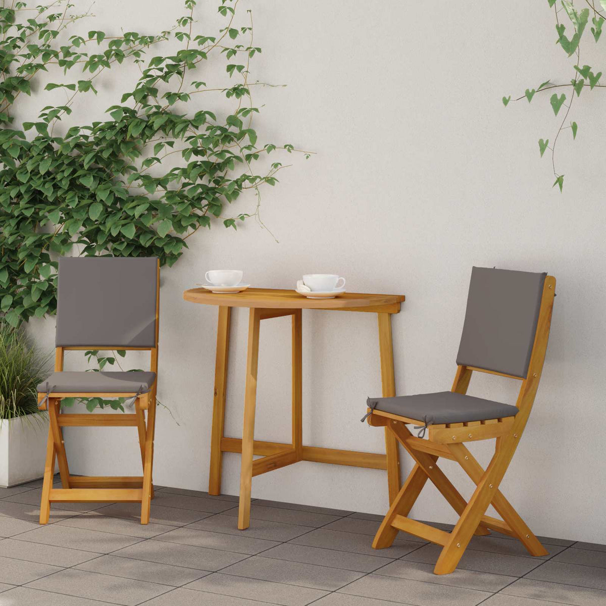 Bistrostoelen voor buiten 2 pcs Donkergrijs 38 x 46 x 85 cm is nu te koop bij PeponiXL, paradijselijk wonen!
