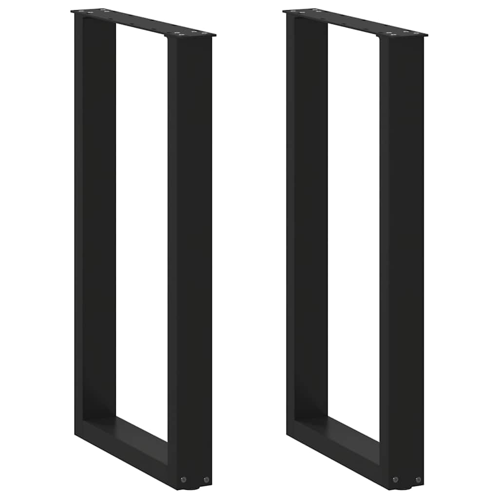 Bartafelpoten 2 st U-vormig 40x(90-91) cm staal zwart is nu te koop bij PeponiXL, paradijselijk wonen!