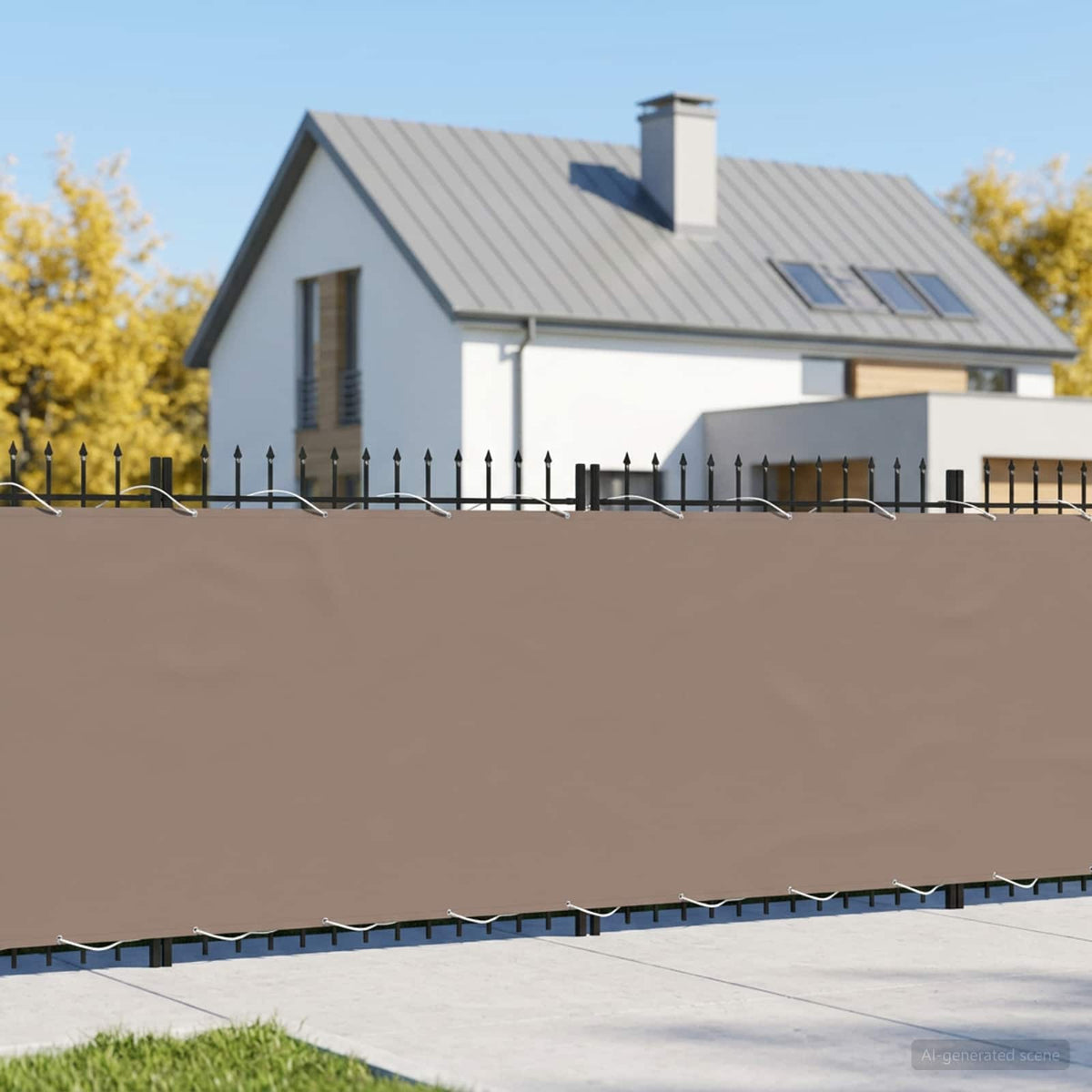 Balkon Privacy Scherm 180 x 800 cm Stof met PU-coating Taupe is nu te koop bij PeponiXL, paradijselijk wonen!
