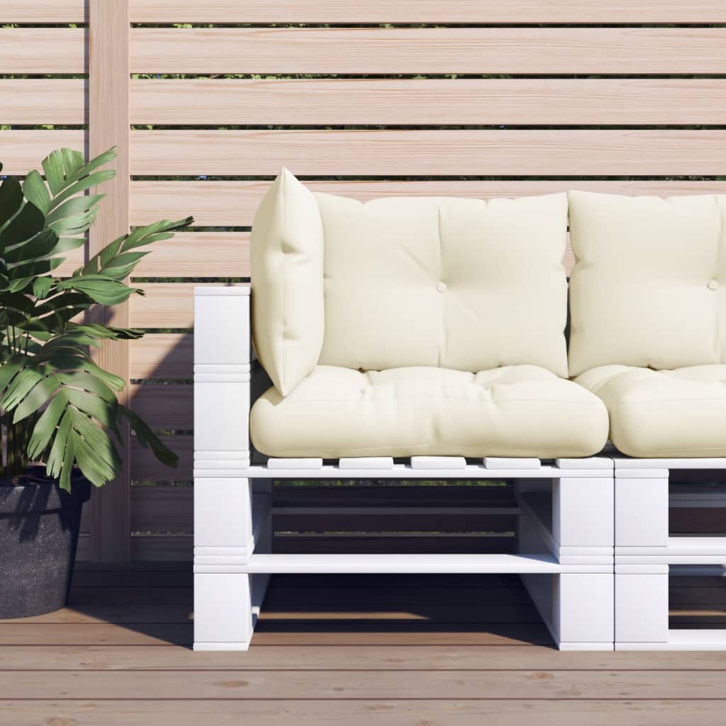 Palletkussens 3 st stof crèmekleurig is nu te koop bij PeponiXL, paradijselijk wonen!