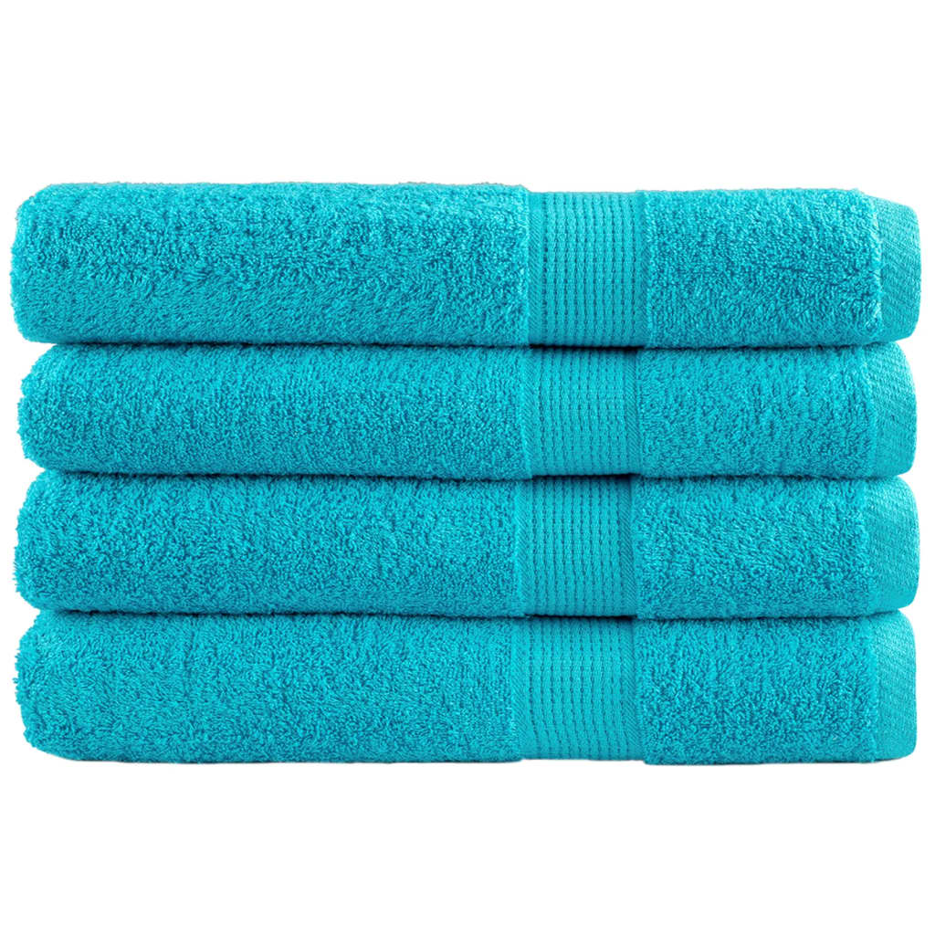 Handdoeken SOLUND 4 st 600 g/m² 100x200 cm turquoise is nu te koop bij PeponiXL, paradijselijk wonen!