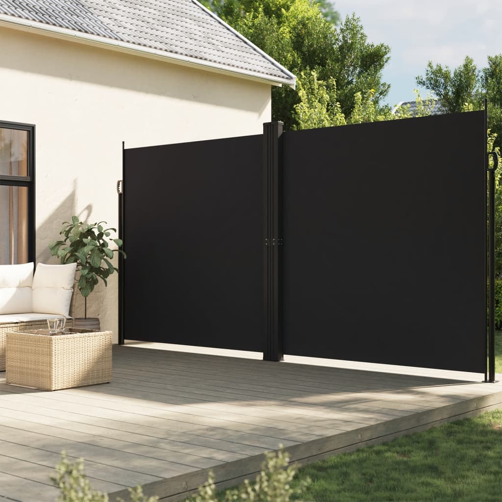 Windscherm uittrekbaar 220x1000 cm zwart is nu te koop bij PeponiXL, paradijselijk wonen!