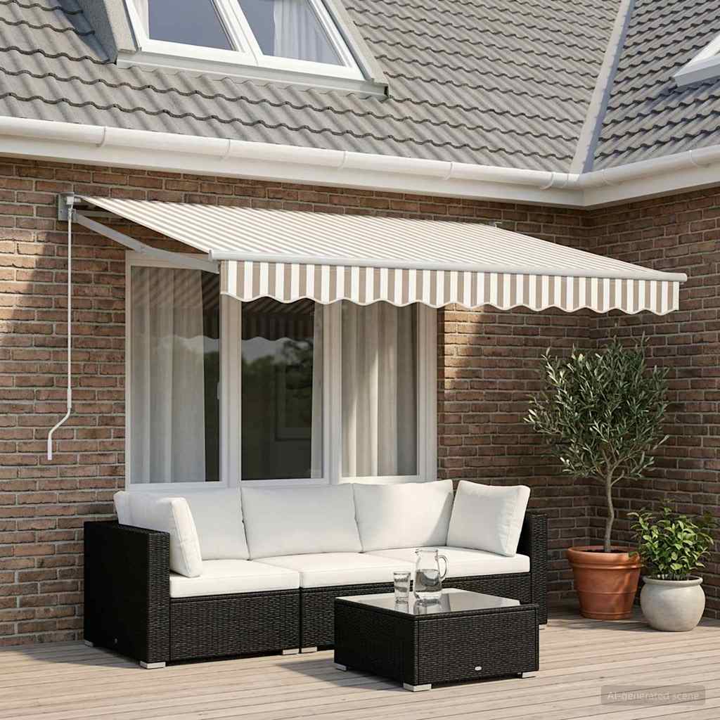 Uitschuifbare luifel Lichtgrijs en wit. 3 x 2,5 m is nu te koop bij PeponiXL, paradijselijk wonen!