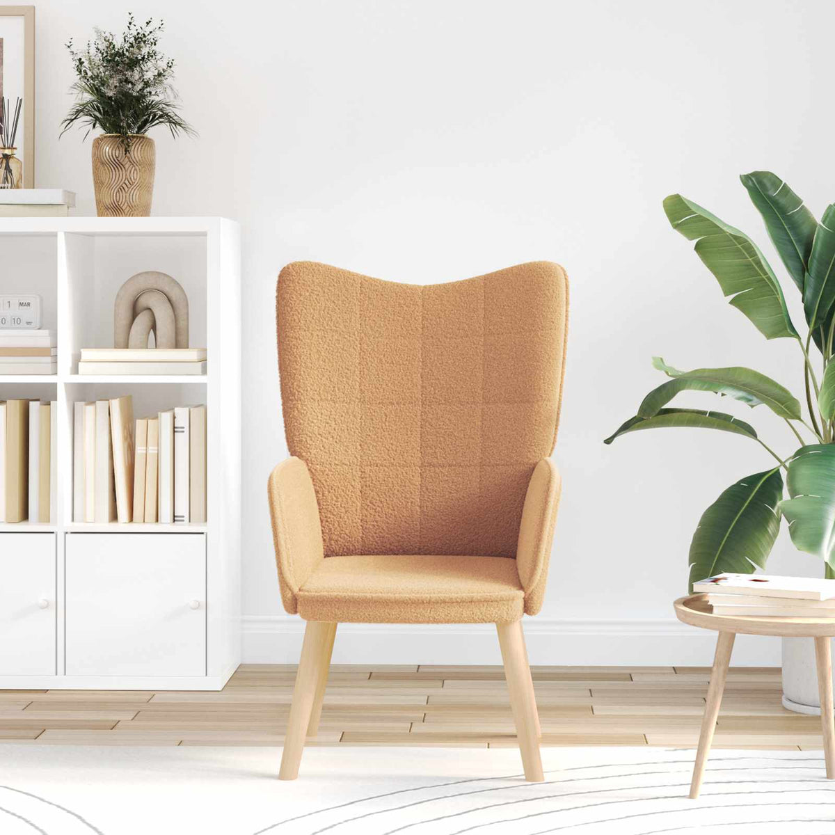 Fauteuil Beige 62 x 67 x 95,5 cm Sherpa Stof is nu te koop bij PeponiXL, paradijselijk wonen!