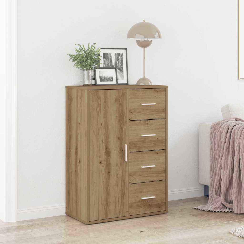 Dressoir met lade Artisan Eiken 60 x 31 x 84 cm Bewerkt hout is nu te koop bij PeponiXL, paradijselijk wonen!