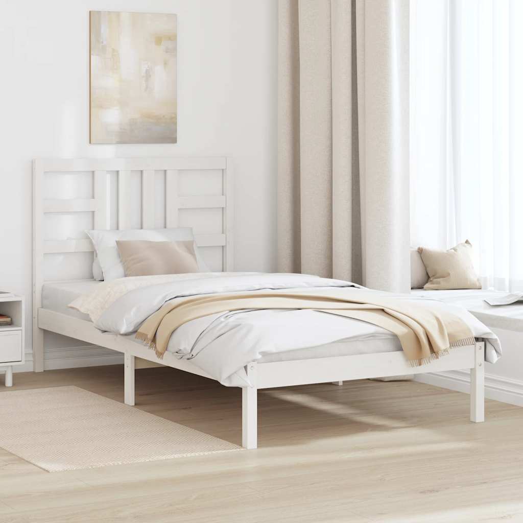 Bedframe massief hout wit 100x200 cm is nu te koop bij PeponiXL, paradijselijk wonen!