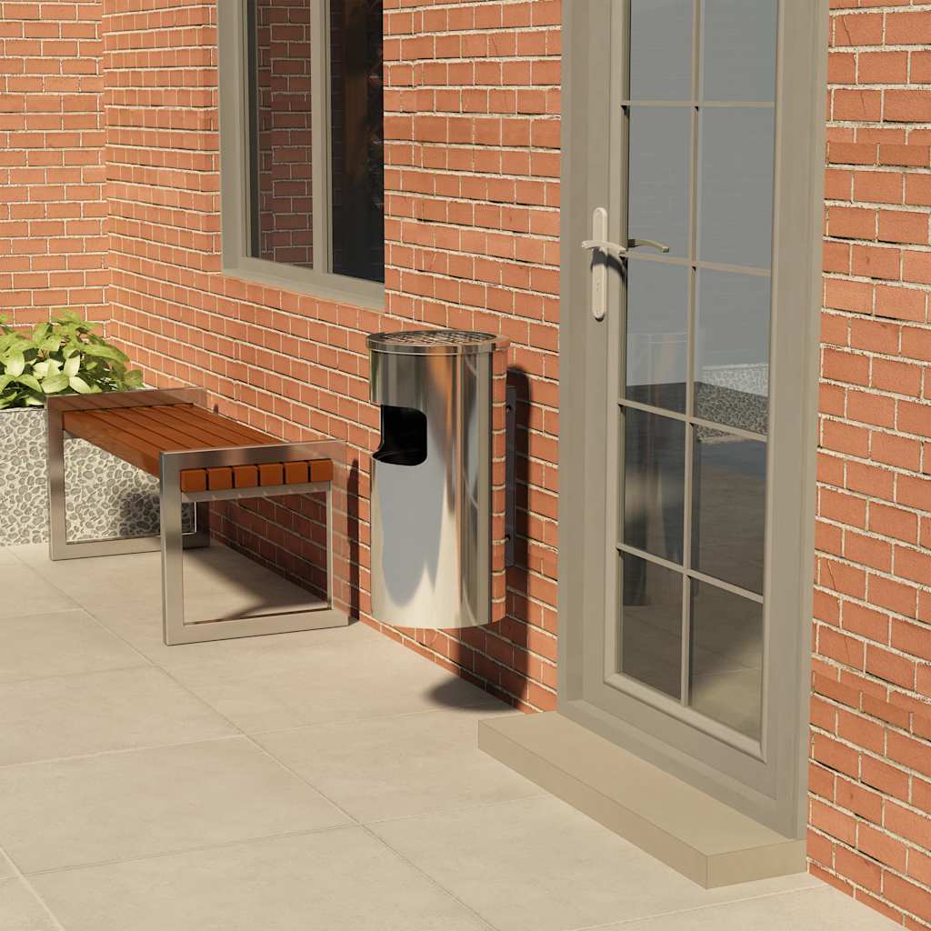 Wandasbak/prullenbak roestvrij staal 26 L is nu te koop bij PeponiXL, paradijselijk wonen!