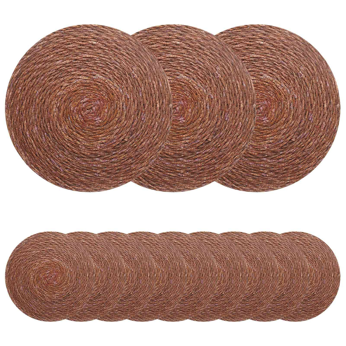 Zeegroene placemats 12 st Bruin 100% Zeegras is nu te koop bij PeponiXL, paradijselijk wonen!