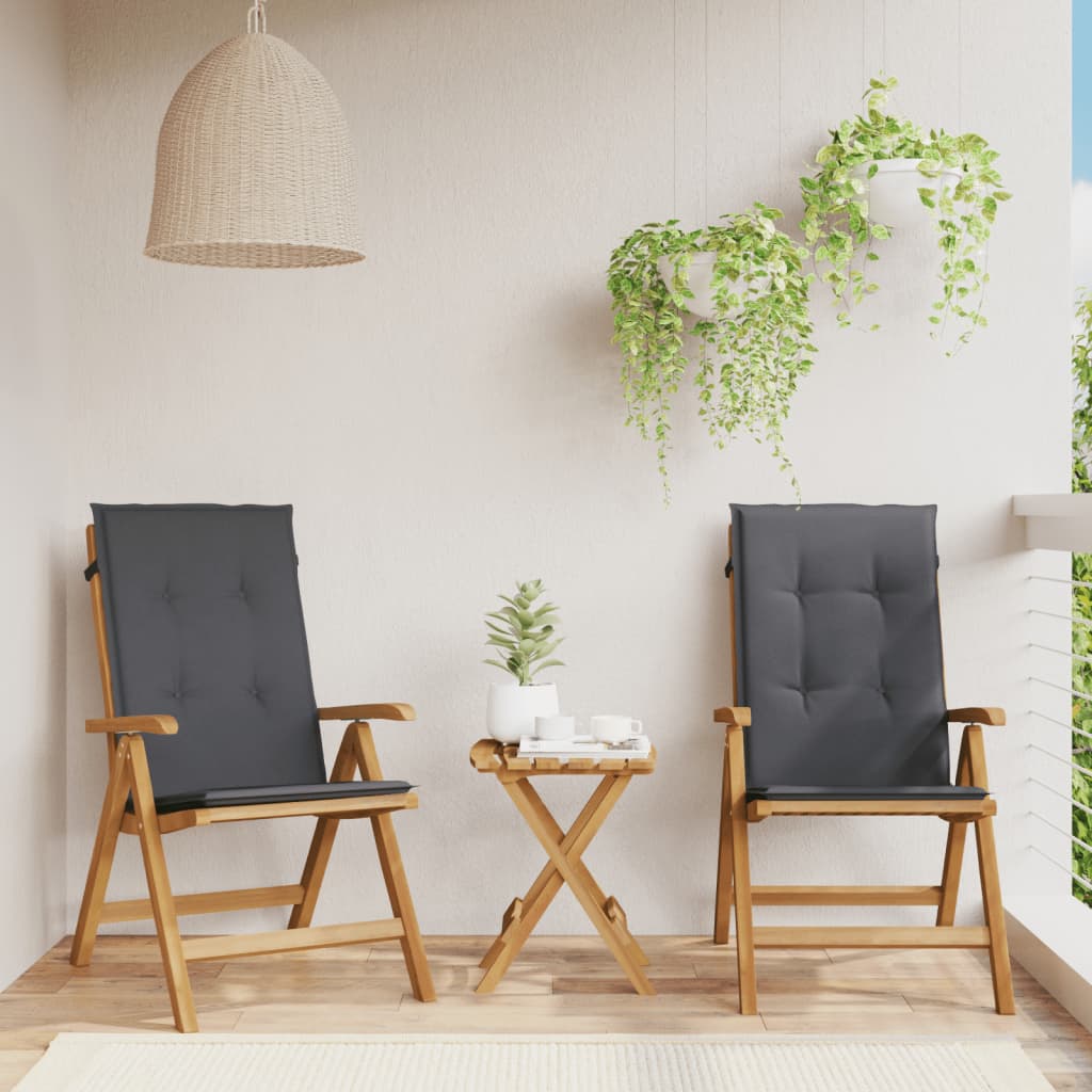 Tuinstoelen 2 st verstelbaar met kussens massief teakhout is nu te koop bij PeponiXL, paradijselijk wonen!