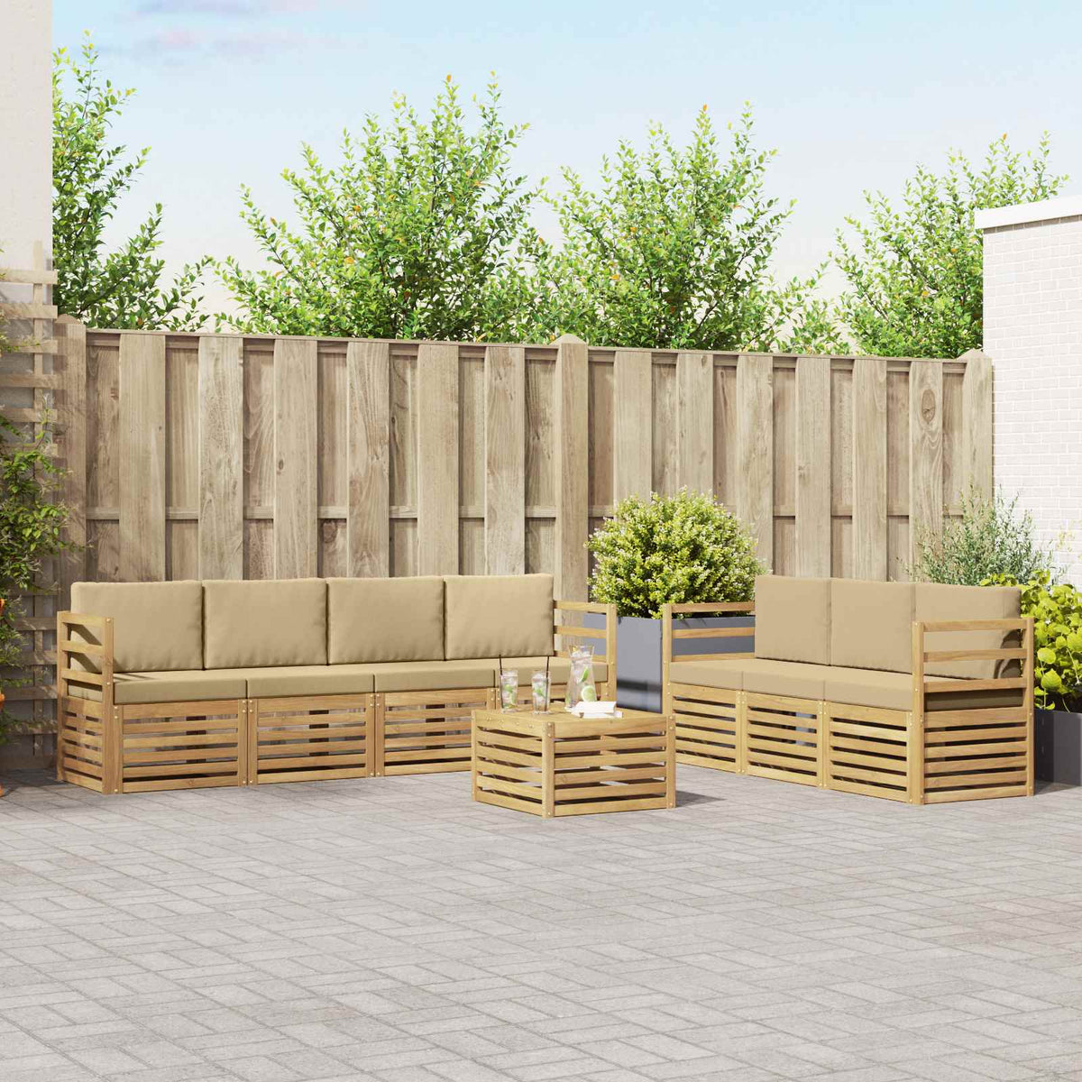 Sofa-Sets Massief Acaciahout is nu te koop bij PeponiXL, paradijselijk wonen!