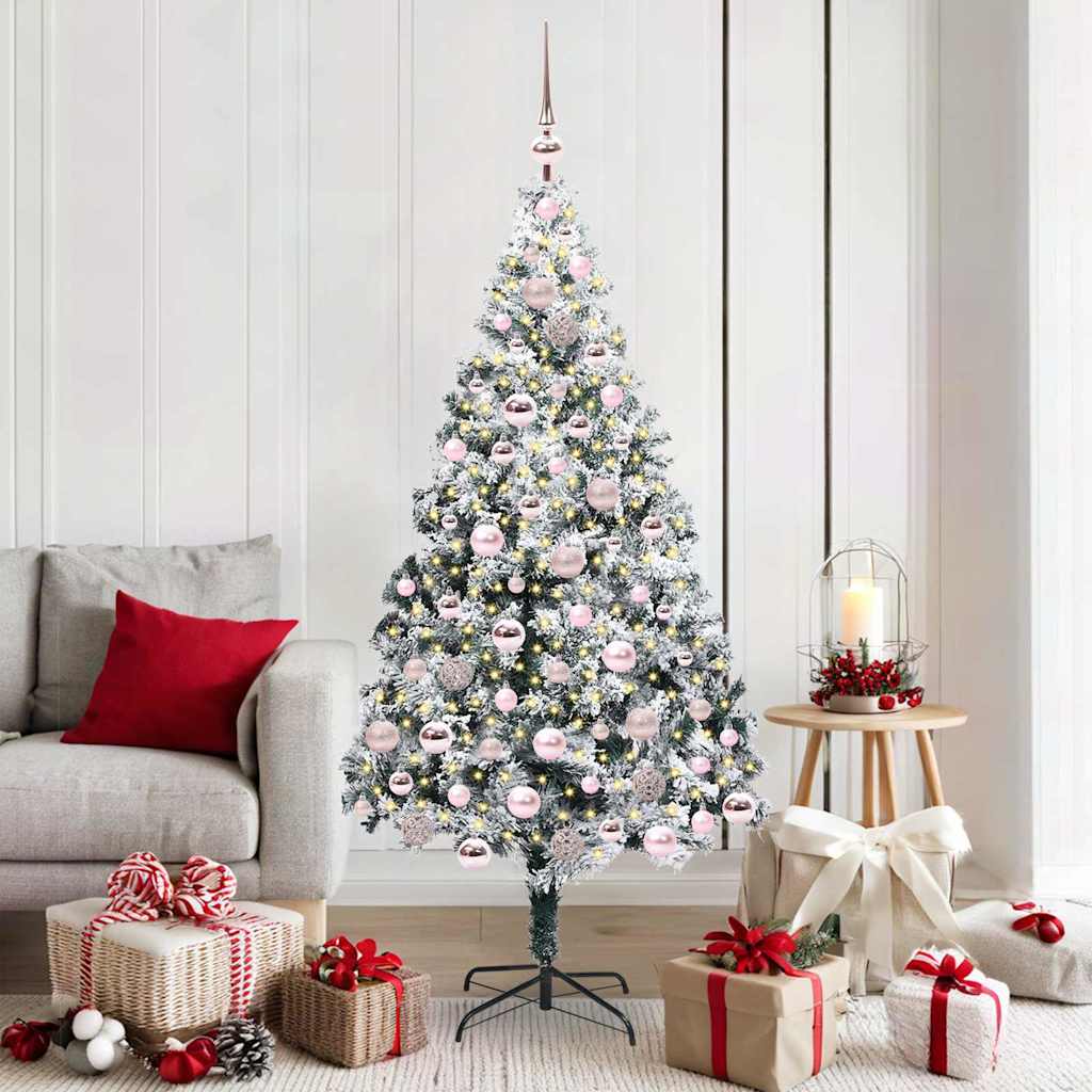 Kunstkerstboom met 300 LED Wit 180 cm PVC en Staal en Kunststof is nu te koop bij PeponiXL, paradijselijk wonen!