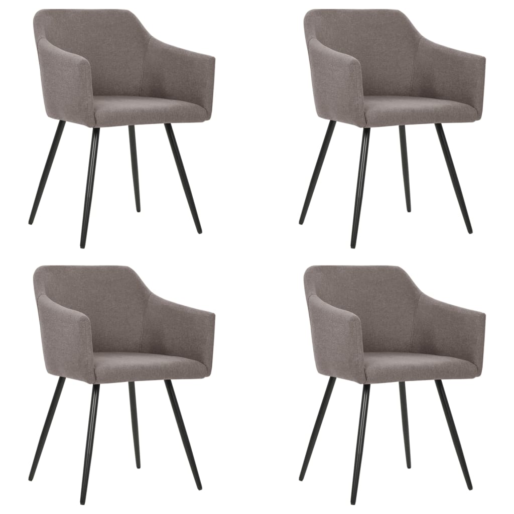 Eetkamerstoelen 4 st draaibaar stof taupe is nu te koop bij PeponiXL, paradijselijk wonen!