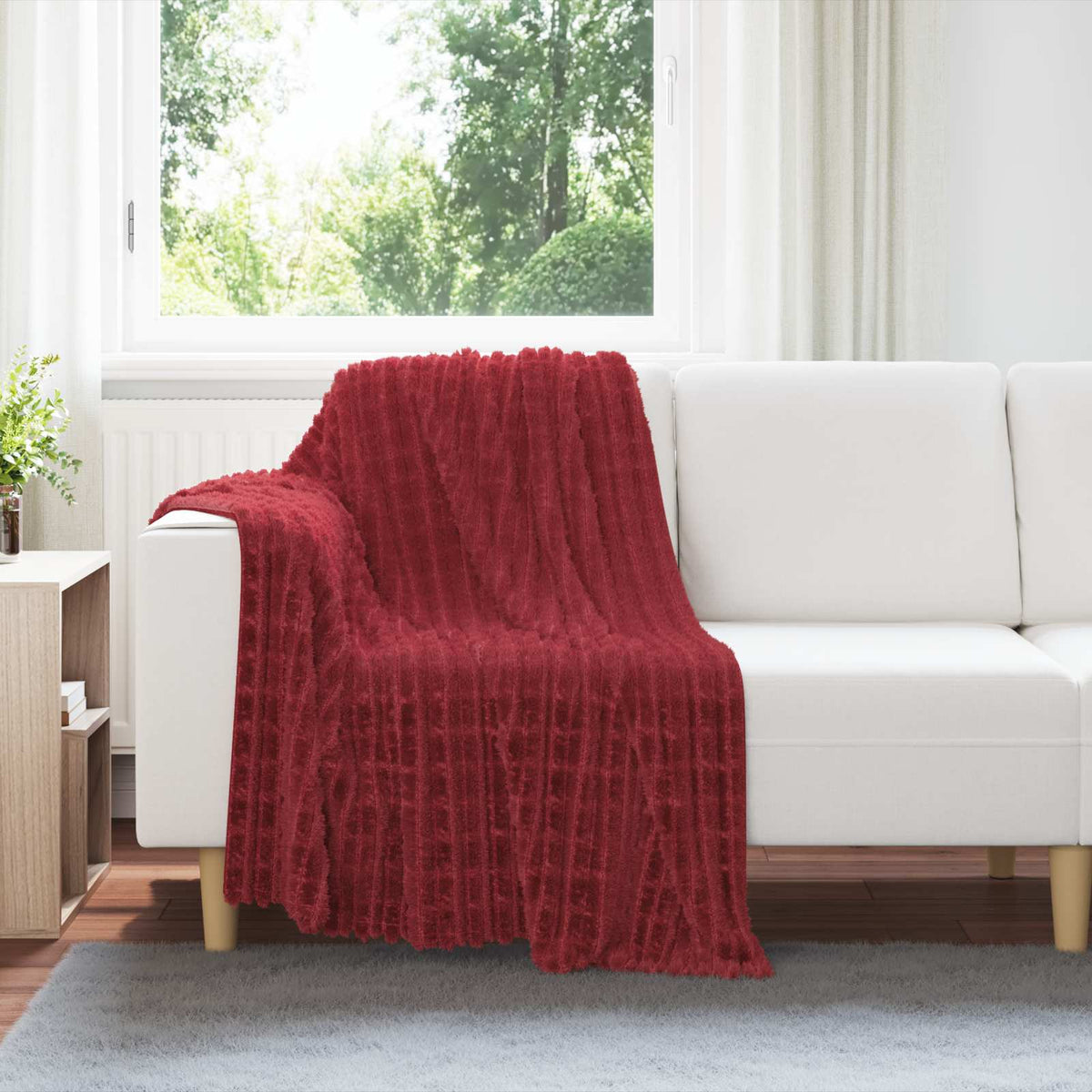 Kleden 6 pcs Bordeaux Rood 150 x 130 cm Fleece is nu te koop bij PeponiXL, paradijselijk wonen!
