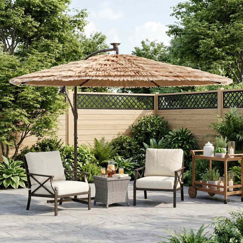 Parasol met stalen paal 269x269x235 cm bruin is nu te koop bij PeponiXL, paradijselijk wonen!