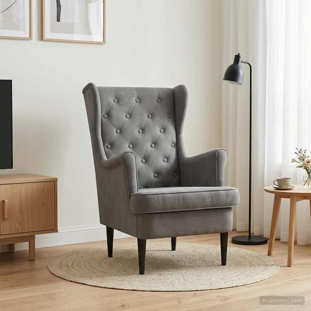 Fauteuil Donkergrijs Fluweel is nu te koop bij PeponiXL, paradijselijk wonen!