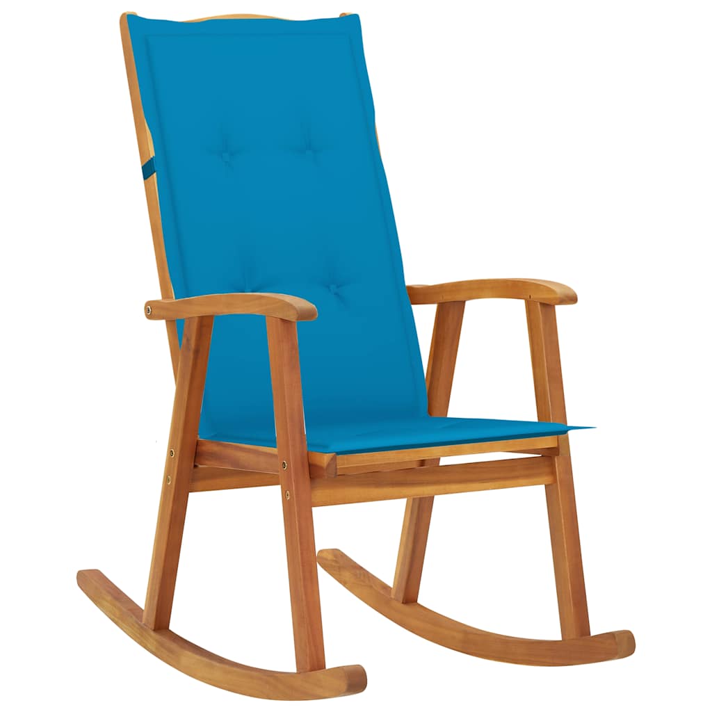 Schommelstoel met kussens massief acaciahout is nu te koop bij PeponiXL, paradijselijk wonen!