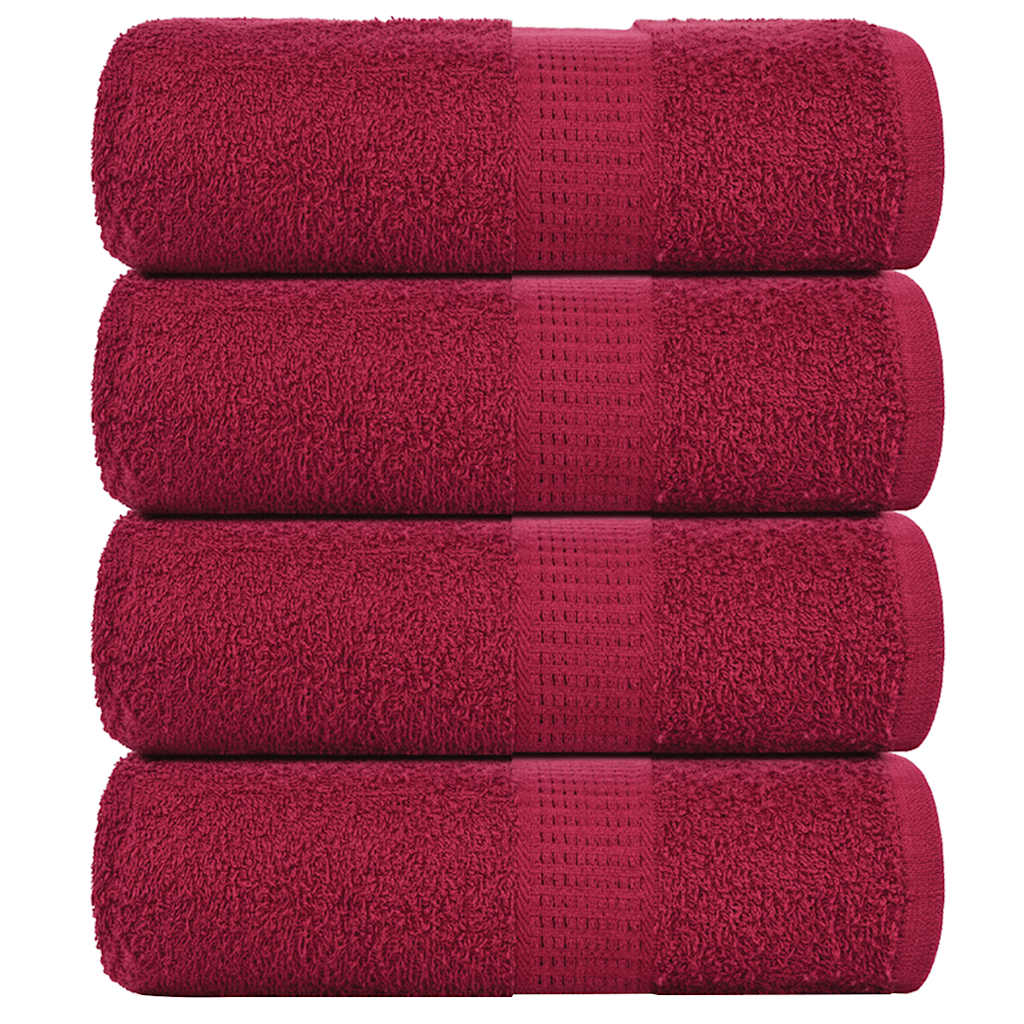 Washandjes FROGN 4 st 30x30 cm 360 g/m² bordeaux is nu te koop bij PeponiXL, paradijselijk wonen!