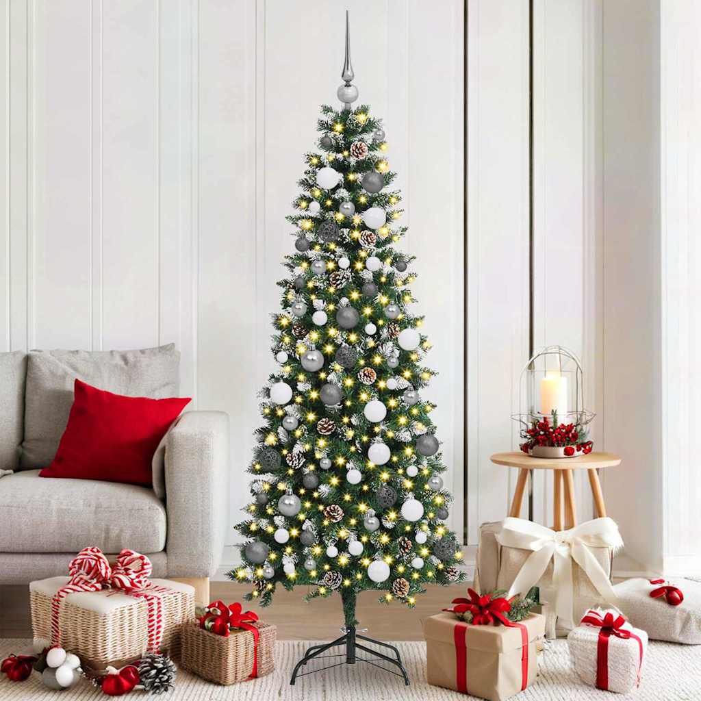 Kunstkerstboom met 300 LED Groen 180 cm PVC en Plastic en Staal is nu te koop bij PeponiXL, paradijselijk wonen!