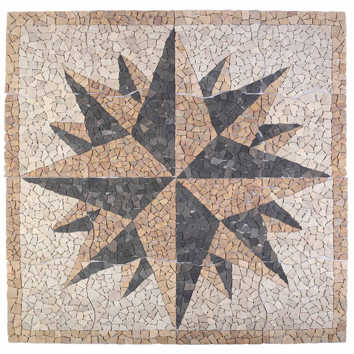 Mosaic Tiles Wind Pattern Meerkleurig 120 x 120 cm Marmer is nu te koop bij PeponiXL, paradijselijk wonen!