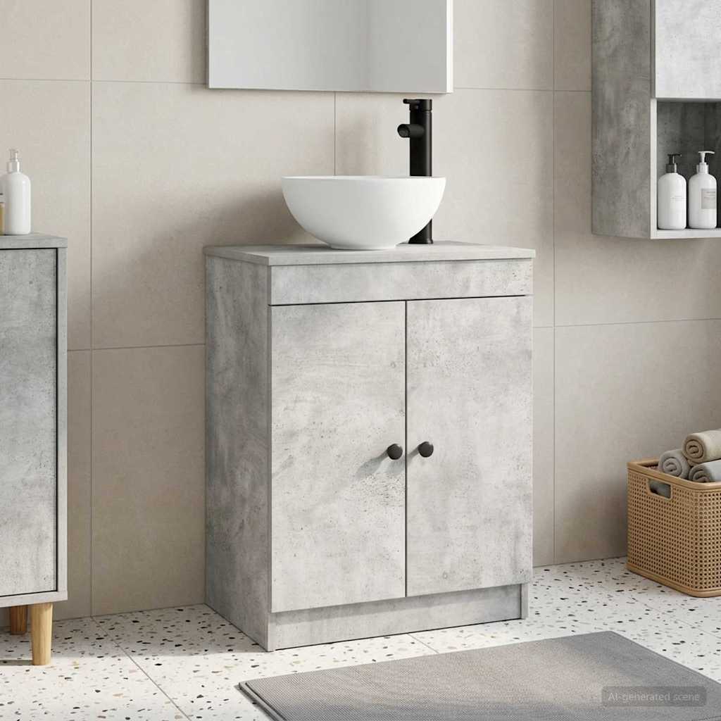 Badkamermeubel met Wasbak Betongrijs 54 x 35 x 83 cm is nu te koop bij PeponiXL, paradijselijk wonen!