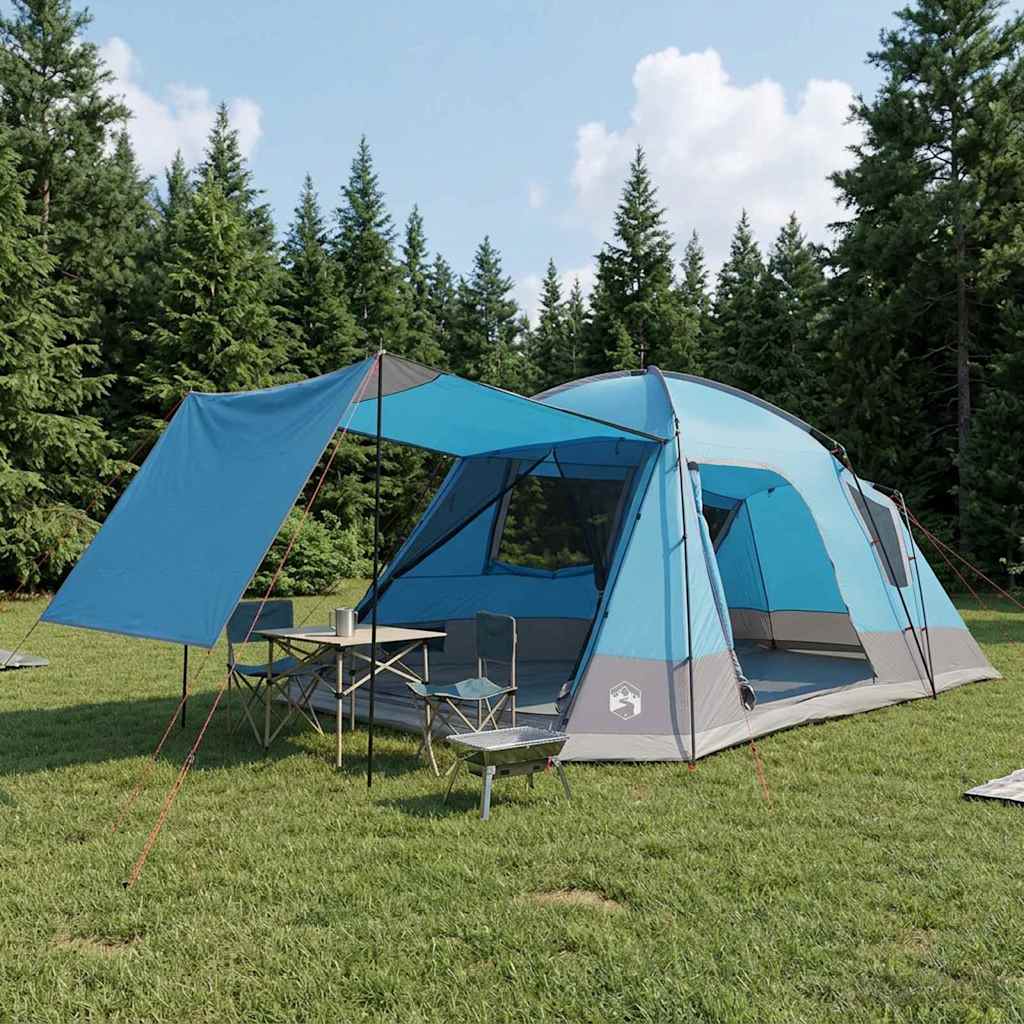 Huisje Tent met dak Blauw 12-Persoons Polyester en staal is nu te koop bij PeponiXL, paradijselijk wonen!