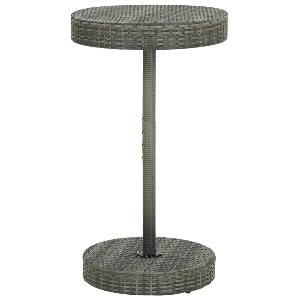 Tuintafel 60,5x106 cm poly rattan grijs is nu te koop bij PeponiXL, paradijselijk wonen!