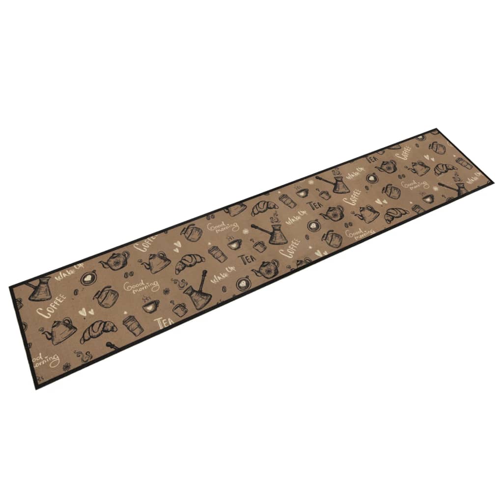Keukenmat wasbaar ochtendprint 60x300 cm fluweel bruin is nu te koop bij PeponiXL, paradijselijk wonen!