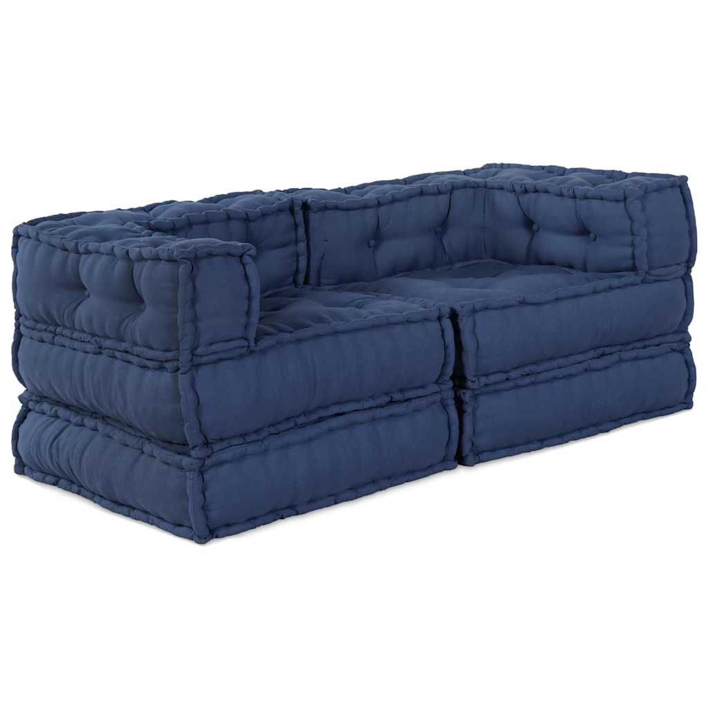 Modulair Sofabet 2 pcs Indigo 140 x 70 x 56 cm Stof is nu te koop bij PeponiXL, paradijselijk wonen!